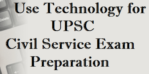 Image Featuring The Use Technology For UPSC, Civil Service Exam Preparation Concept.